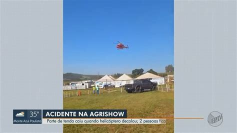 Vídeo mostra momento em que tenda desaba durante pouso de helicóptero