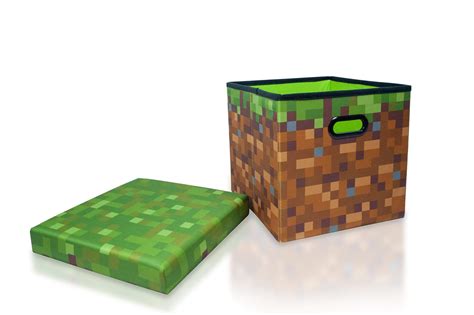 Minecraft Grass Block Storage Cube Organizer Minecraft Storage Cube Grass Block From