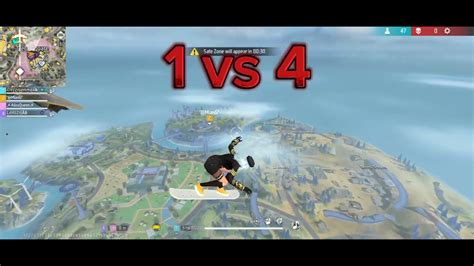 Impossible😱1vs4 In Br Ranked Mode🤯destroyed In Seconds😱team Swipeout🤯