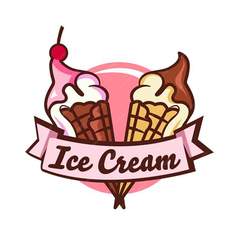 Premium Vector Minimalist Ice Cream Logo Template In The Waffle Cone