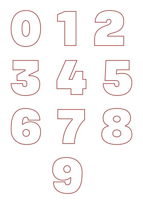 Block Numbers Printable