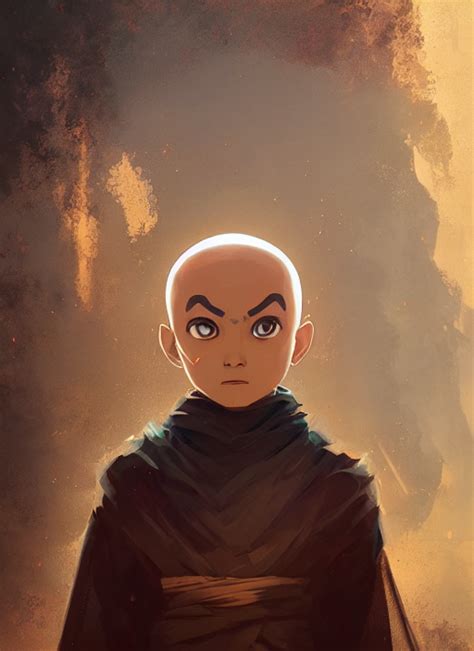 Krea Ai Highly Detailed Portrait Of Aang The Last Airbende