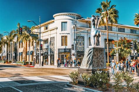 View Of The Fashionable Street Rodeo Drive In Hollywood La Editorial