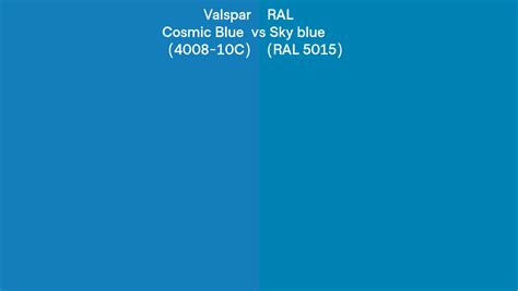 Valspar Cosmic Blue 4008 10c Vs Ral Sky Blue Ral 5015 Side By Side