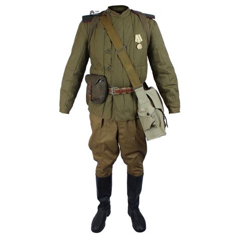 WWII 1943-1945, Soviet Military soldier's Infantry Winter Uniform, USSR ...