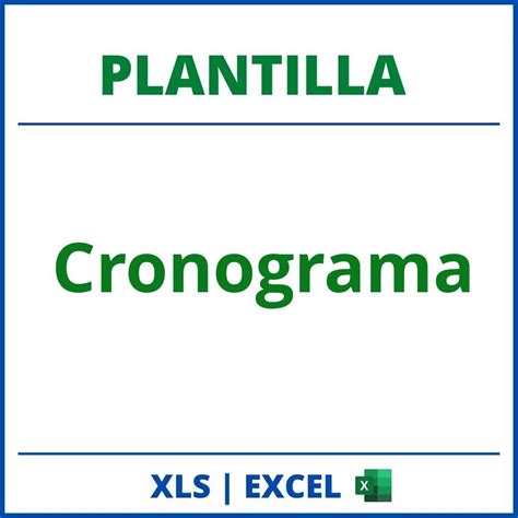 Plantilla Cronograma Excel - Formato Planilla