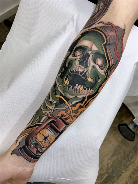 Neo Traditional Reaper Tattoo