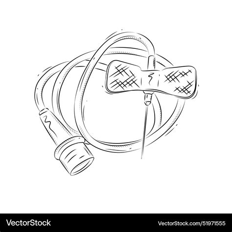 Butterfly Injection Catheter In Graphic Style Vector Image