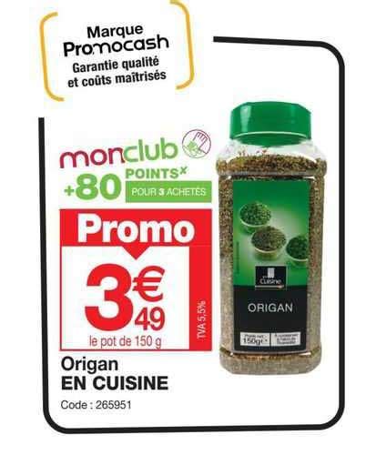 Promo Origan En Cuisine Chez Promocash Icatalogue Fr