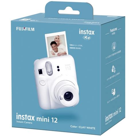 今ならチェキフィルム10枚付き【送料無料】fujifilm フジフイルム チェキ Instax Mini 12 クレイホワイト Ins