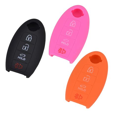 3 Color 4 Button Silicone Remote Key Cover Fit For Nissan Altima Rogue