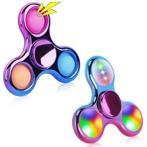 Figrol Fidget Spinners Pack Led Light Up Fidget Toys Christmas Party