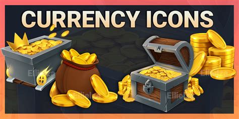 Artstation 4 Currency Icons Game Assets