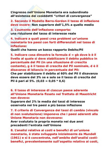 Economia Politica Domande Test Con Relative Risposte