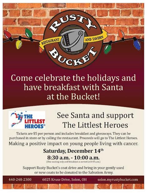 Breakfast with Santa at Rusty Bucket Restaurant and Tavern in Solon ...