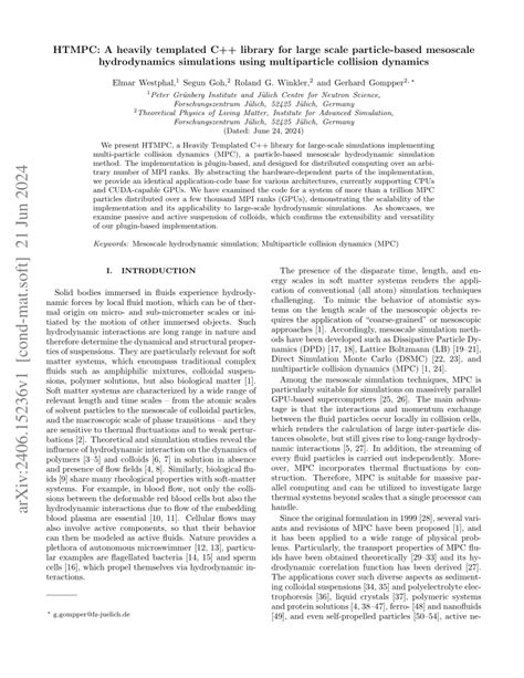 Pdf Htmpc A Heavily Templated C Library For Large Scale Particle