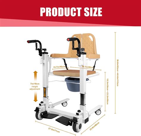 Silla de transferencia de paciente silla de transferencia portátil 4