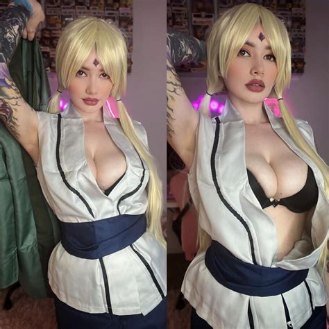 Modelo Littlekagesenpai Encanta Com Um Ousado Cosplay Da Tsunade De Naruto Critical Hits