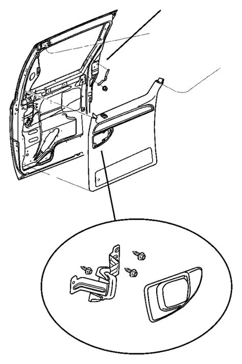 Dodge Grand Caravan Panel Sliding Door Trim Right D With