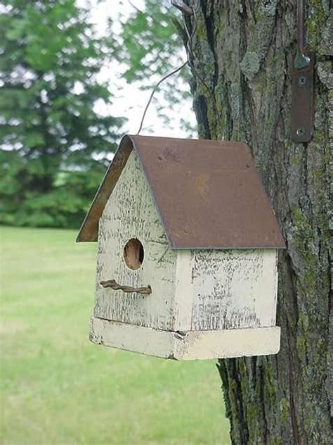 Rustic Birdhouse Outdoor Garden Decor Nesting Home For Wrens Etsy