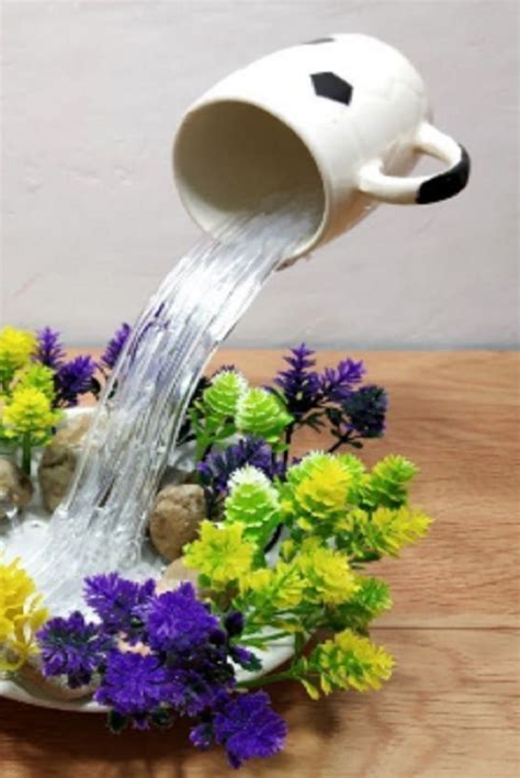 How To Make Beautiful Cup Waterfall Fountain Show Piece Video Cup