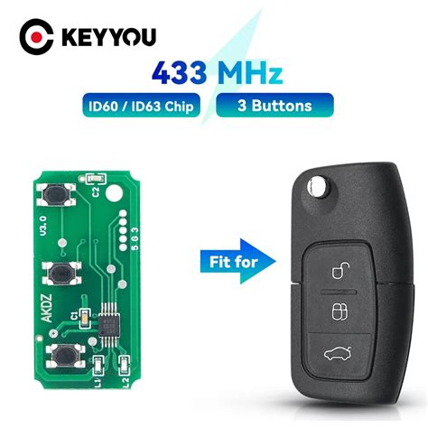 Keyyou Llave Remota De Coche Ask Mhz Para Ford Fiesta Focus