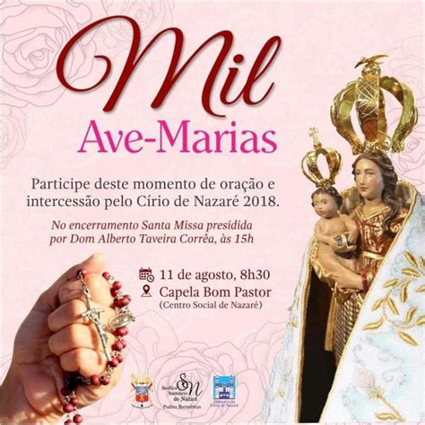 Oração Das Mil Ave Marias Em Intercessão Pelo Círio 2018 Fundação