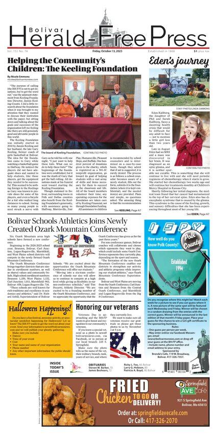 Friday October 13 2023 Bolivar Herald Free Press