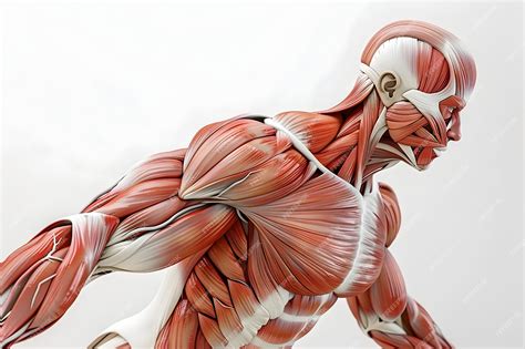 muscles  motion  striking  anatomical model depicting human body