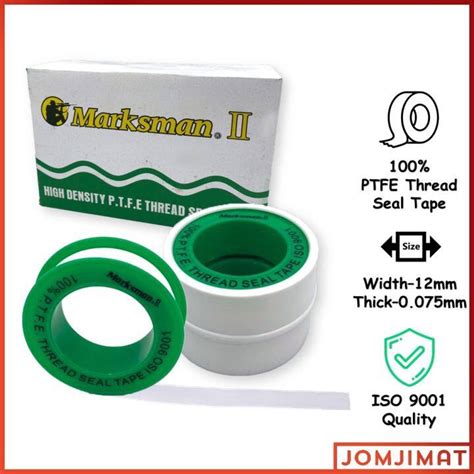 Marksman II PTFE Thread Seal Tape 12mm X 0 75mm MII 1276 Water