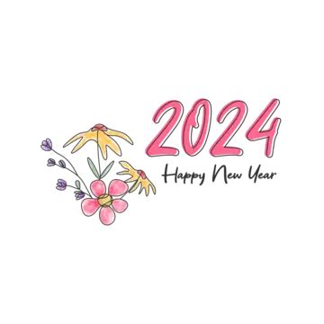 Floral Happy New Year Vector New Year Happy New Year Png