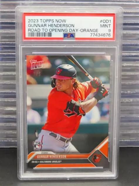 2023 TOPPS NOW Gunnar Henderson Road To Opening Day Orange Rookie RC 3