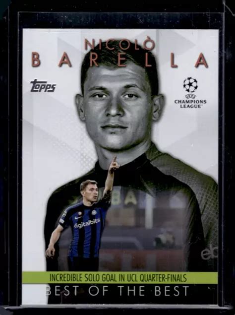 Topps Ammiraglia Nicolo Barella Inter Milano Inserto Bm Eur