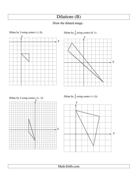 Dilation Worksheet Math