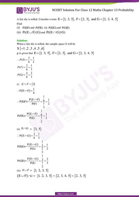 NCERT Solutions For Class 12 Maths Exercise 13 1 Chapter 13 Probability