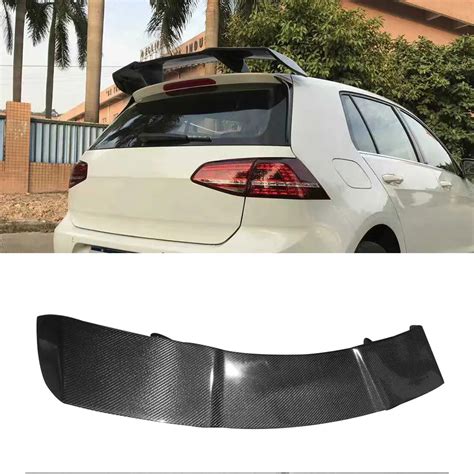 Car Carbon Fiber Car Hatchback Spoiler Universal Rear Trunk Roof Wing