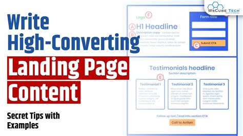 How To Write Amazing Landing Page Content Copywriting Tips Formulas