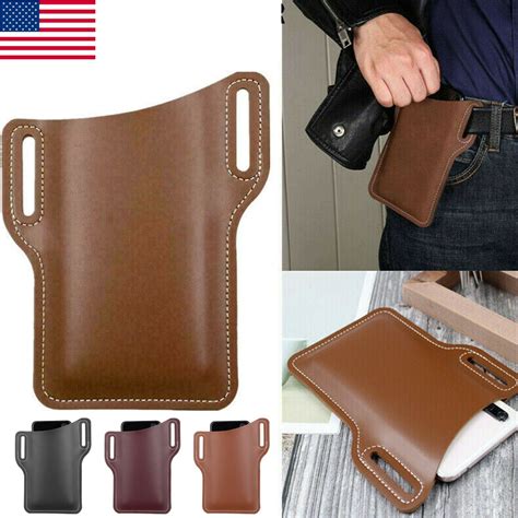 Men Cellphone Belt Pack Bag Loop Retro Design Mobile Phone Waist