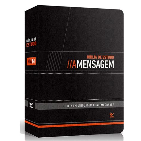 Biblia De Estudo A Mensagem Luxo Preta Shopee Brasil