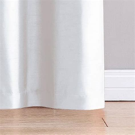 Vcny Home Aiden 2 Piece Solid Faux Silk Grommet Curtain Set 38 X 84