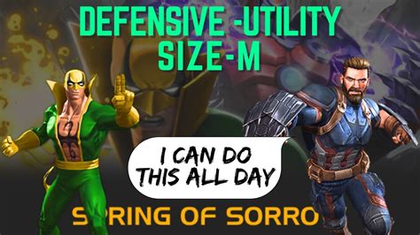 Spring Of Sorrow Iron Fist Size M And Def Utility Marvel Contest Of Champions Youtube