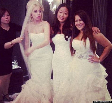 Lady Gaga Wedding Dress: Pop Star Tries On Wedding Gown With Friends ...