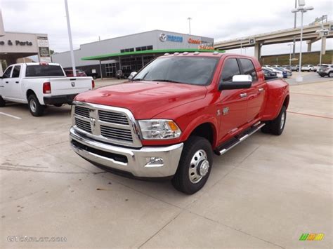 2012 Flame Red Dodge Ram 3500 HD Laramie Mega Cab 4x4 70963513 Photo