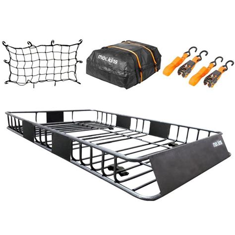 Mockins 250 Lbs Capacity Roof Rack Rooftop Cargo Carrier With Cargo