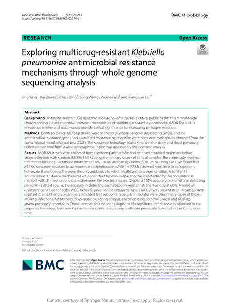 Pdf Exploring Multidrug Resistant Klebsiella Pneumoniae Antimicrobial