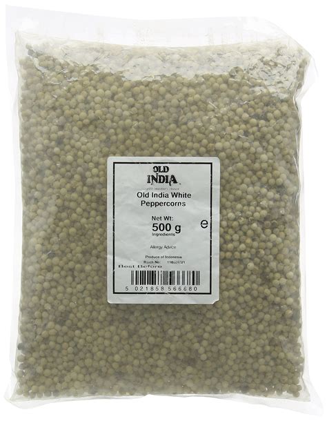 Old India White Peppercorns 500g Premium Grade Spice For Culinary