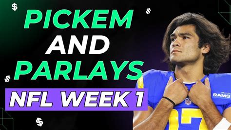 Nfl Week 1 Pickem And Parlays Nfl Prizepicks Nfl Parlays Nfl Picks Youtube