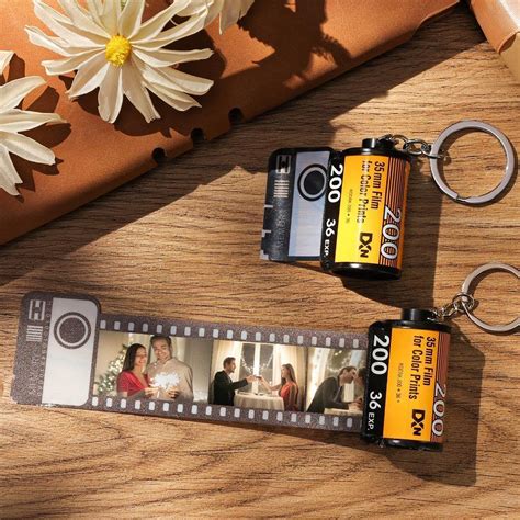 Personalized Photo Film Roll Keychain Keychain With Picture And Music