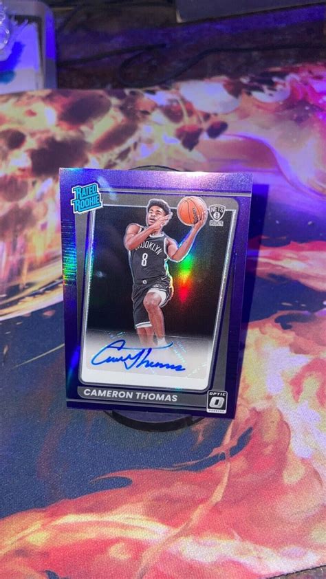 Donruss Optic Cameron Thomas Rated Rookie Purple Auto Ebay