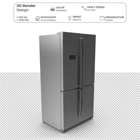 Premium Psd Fridge Closed Door D Modeling Psd File